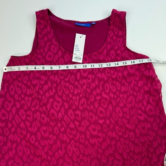NWT Apt. 9 Layered Leopard Burnout Split Back Tank Top Womens Size Small - Picture 6 of 9